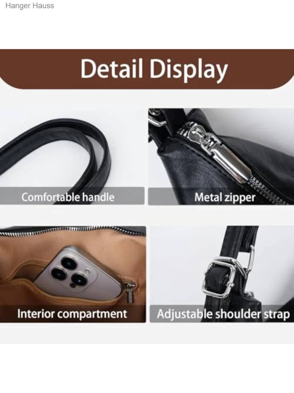 Convertible Tote Backpack Purse Hobo Shoulder Bag for Women Vegan Leather